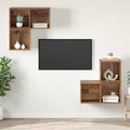 Set mobile TV 4 pcs Legno vecchio Legno multistrato