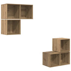 Set mobile TV 4 pcs Rovere artigianale Legno multistrato