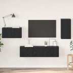 Set mobile TV con cassetto Rovere Nero Legno multistrato