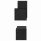 Set mobile TV con cassetto Rovere Nero Legno multistrato