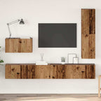 Set mobile TV 4 pcs Legno vecchio Legno multistrato