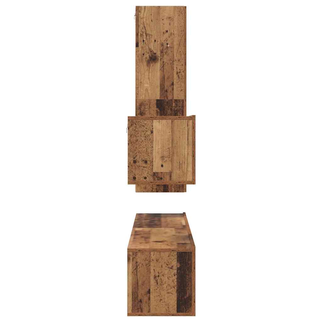 Set mobile TV 4 pcs Legno vecchio Legno multistrato