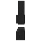 Set mobile TV con cassetto 4 pcs Rovere Nero Legno multistrato