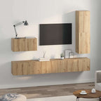 Set mobile TV 4 pcs Rovere artigianale Legno multistrato