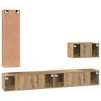 Set mobile TV 4 pcs Rovere artigianale Legno multistrato
