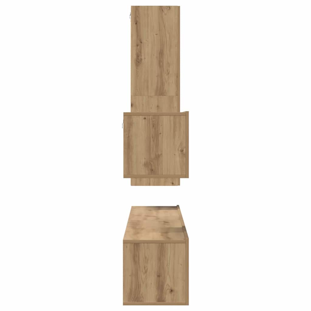 Set mobile TV 4 pcs Rovere artigianale Legno multistrato