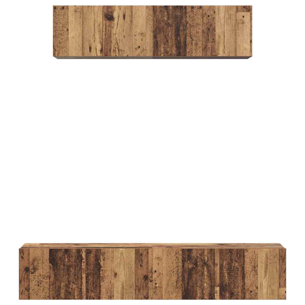 Set mobile TV 4 pcs Legno vecchio Legno multistrato