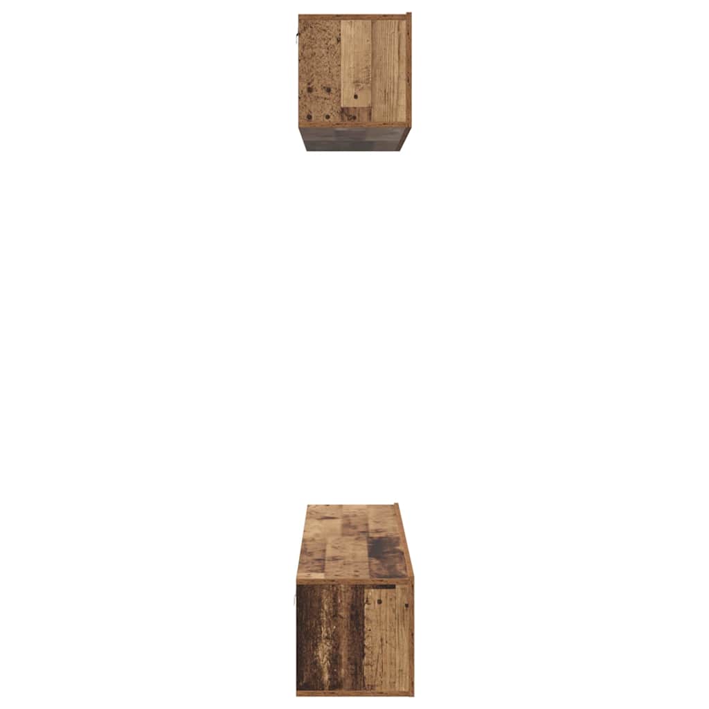 Set mobile TV 4 pcs Legno vecchio Legno multistrato