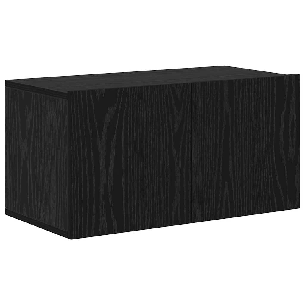 Set mobile TV 4 pcs Rovere Nero Legno multistrato