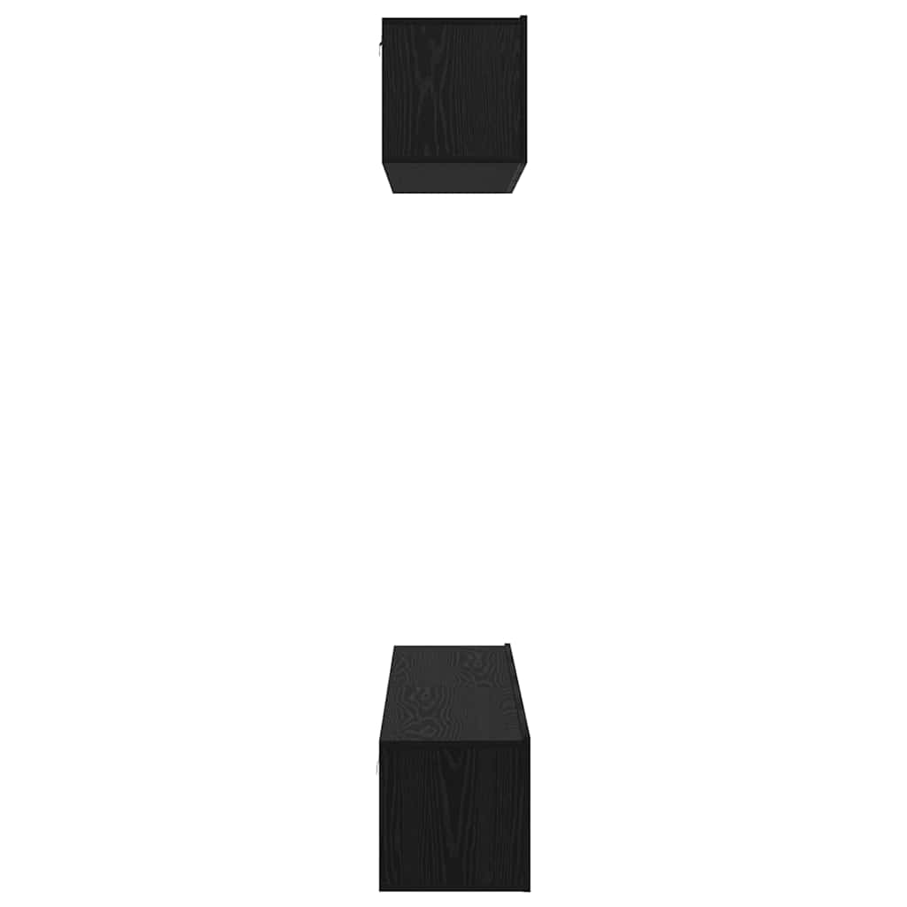 Set mobile TV 4 pcs Rovere Nero Legno multistrato