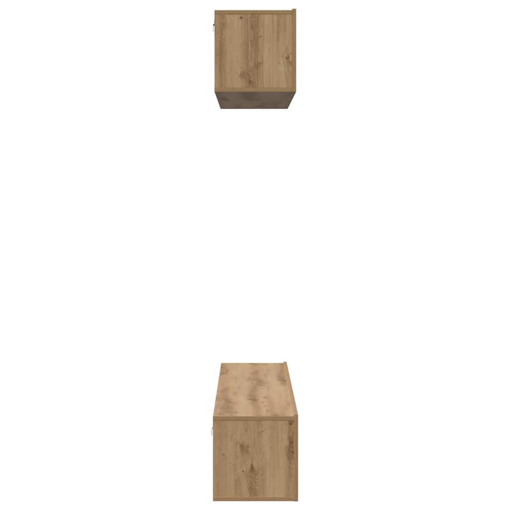 Set mobile TV 4 pcs Rovere artigianale Legno multistrato