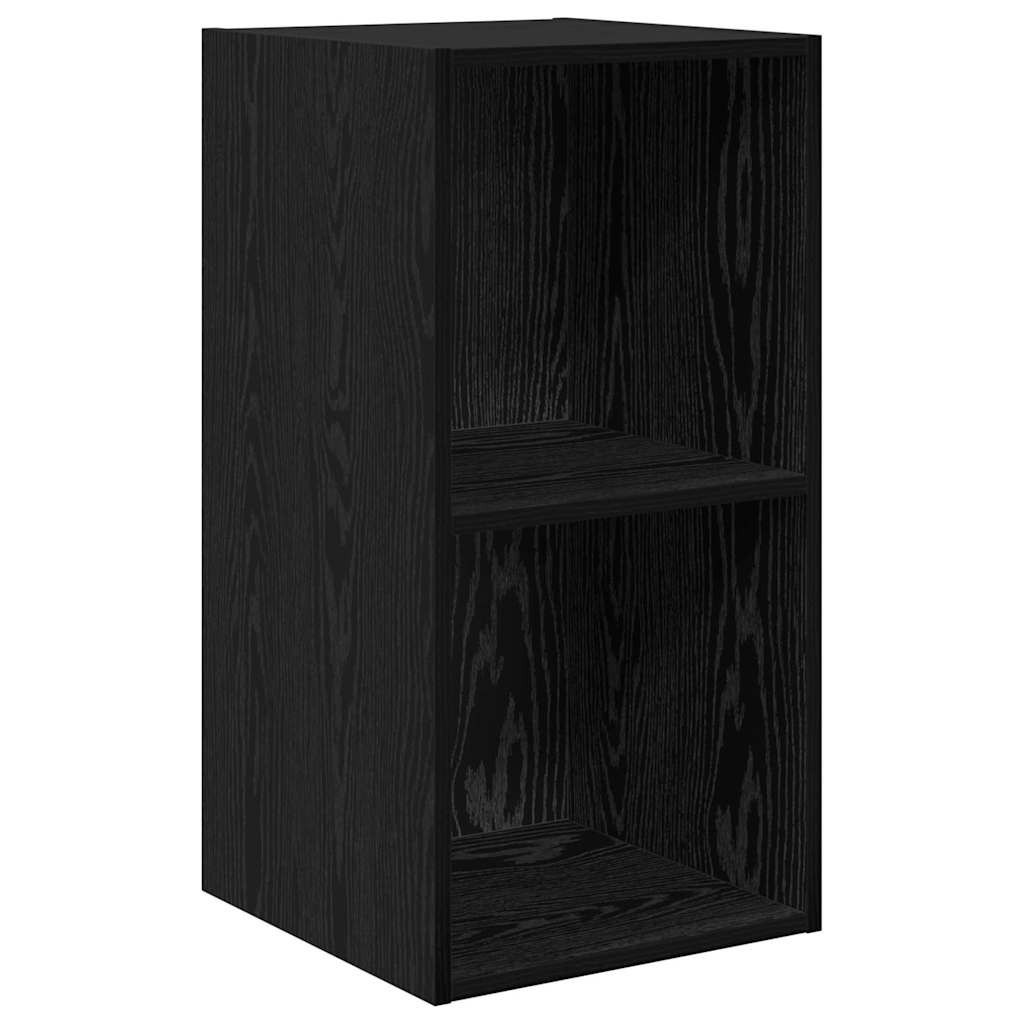 Set mobile TV Rovere Nero 37 x 37 x 107 cm Legno multistrato