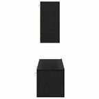Set mobile TV Montaggio a parete Rovere Nero Legno multistrato