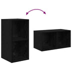 Set mobile TV 3 pcs Rovere Nero Legno multistrato