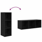 Set mobile TV 3 pcs Rovere Nero Legno multistrato