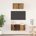 Set mobile TV 2 pcs Legno vecchio Legno multistrato