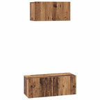 Set mobile TV 2 pcs Legno vecchio Legno multistrato