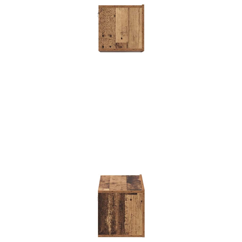 Set mobile TV 2 pcs Legno vecchio Legno multistrato