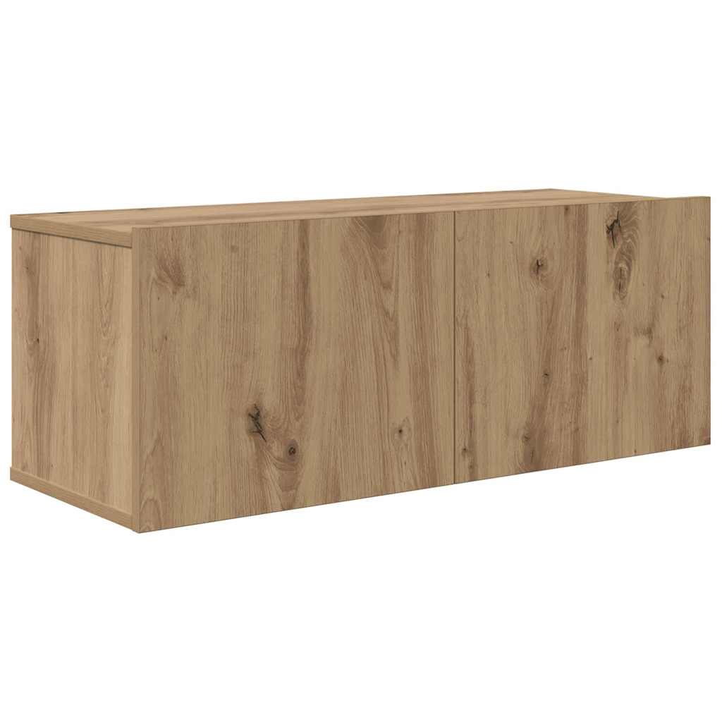 Set mobile TV 2 pcs Rovere artigianale Legno multistrato
