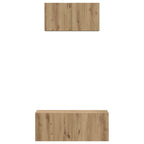 Set mobile TV 2 pcs Rovere artigianale Legno multistrato