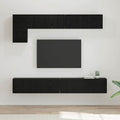 Set mobile TV 5 pcs Rovere Nero Legno multistrato