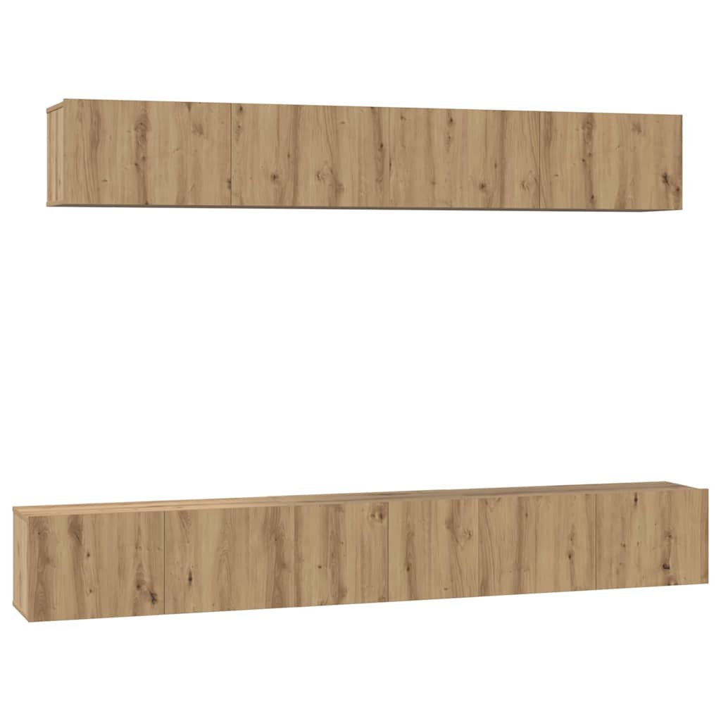 Set mobile TV 5 pcs Rovere artigianale Legno multistrato