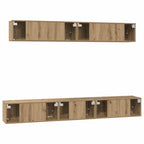 Set mobile TV 5 pcs Rovere artigianale Legno multistrato