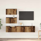 Set mobile TV 4 pcs Legno antico Legno ingegnerizzato