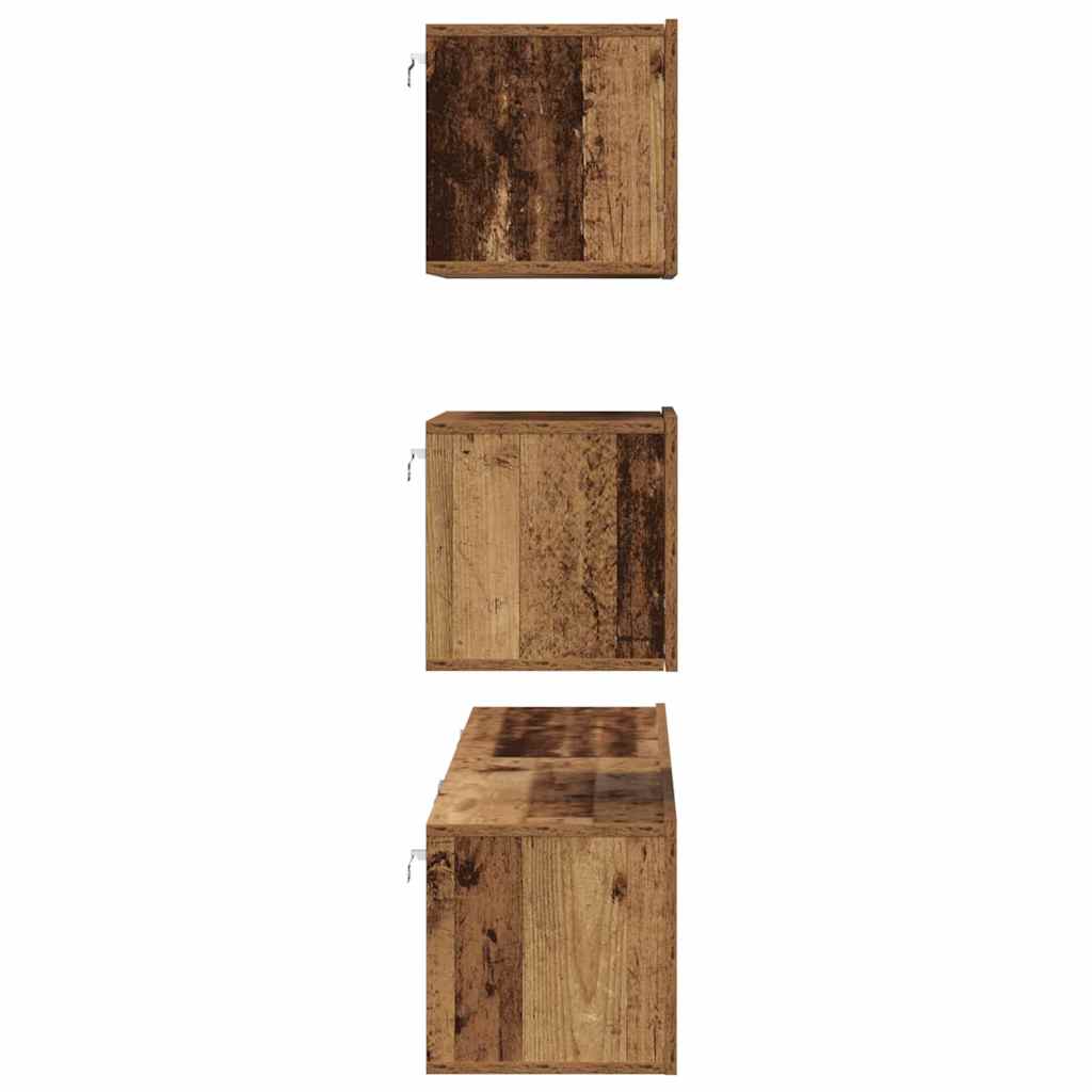 Set mobile TV 4 pcs Legno antico Legno ingegnerizzato