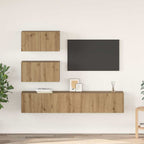 Set mobile TV 4 pcs Rovere Artigianale Legno ingegnerizzato
