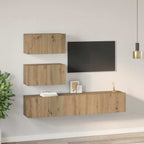 Set mobile TV 4 pcs Rovere Artigianale Legno ingegnerizzato