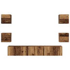 Set mobile TV 7 pcs Legno vecchio Legno multistrato