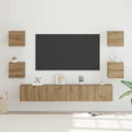 Set mobile TV 7 pcs Rovere artigianale Legno multistrato