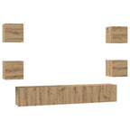Set mobile TV 7 pcs Rovere artigianale Legno multistrato