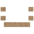 Set mobile TV 7 pcs Rovere artigianale Legno multistrato