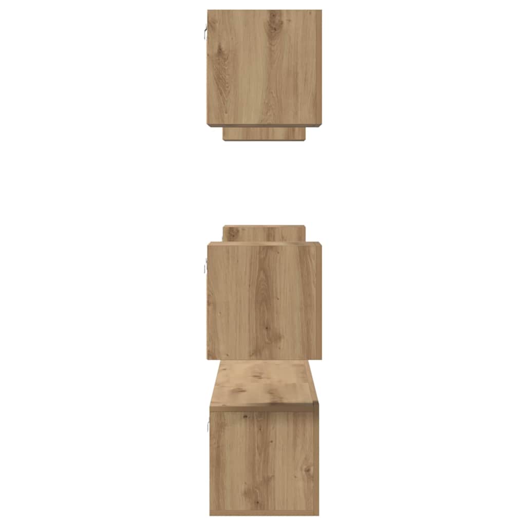 Set mobile TV 7 pcs Rovere artigianale Legno multistrato