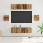 Set mobile TV 6 pcs Legno vecchio Legno multistrato