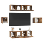Set mobile TV 6 pcs Legno vecchio Legno multistrato