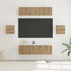 Set mobile TV 6 pcs Rovere artigianale Legno multistrato