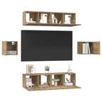 Set mobile TV 6 pcs Rovere artigianale Legno multistrato