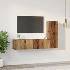 Set mobile TV 3 pcs Legno vecchio Legno multistrato