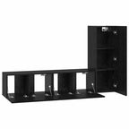 Set mobile TV 3 pcs Rovere Nero Legno multistrato