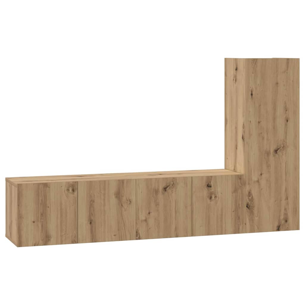 Set mobile TV 3 pcs Rovere artigianale Legno multistrato