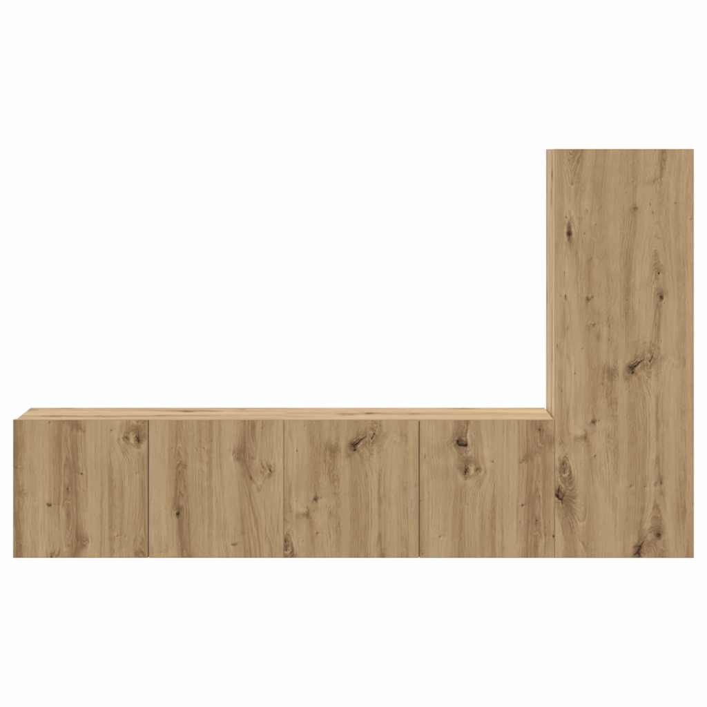 Set mobile TV 3 pcs Rovere artigianale Legno multistrato