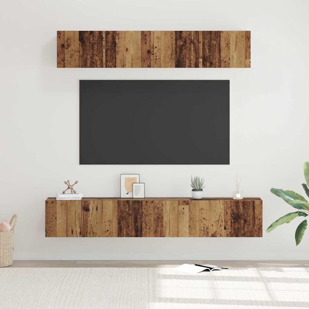 Set mobile TV 5 pcs Legno vecchio Legno multistrato