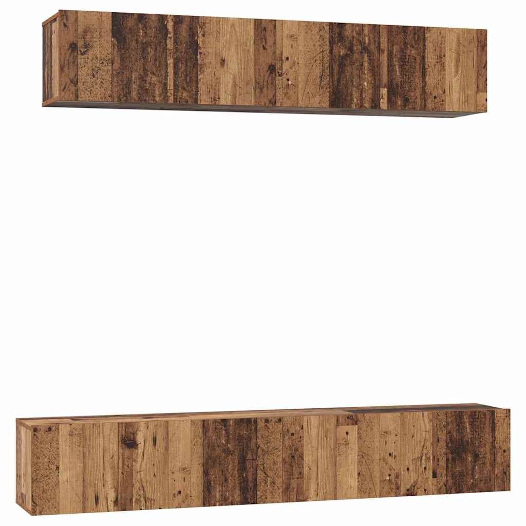 Set mobile TV 5 pcs Legno vecchio Legno multistrato