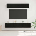 Set mobile TV 5 pcs Rovere Nero Legno multistrato