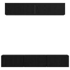 Set mobile TV 5 pcs Rovere Nero Legno multistrato