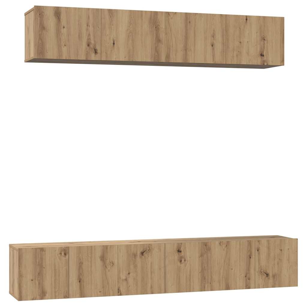 Set mobile TV 5 pcs Rovere artigianale Legno multistrato