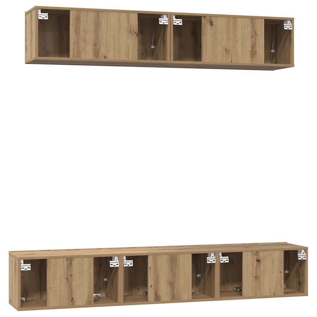 Set mobile TV 5 pcs Rovere artigianale Legno multistrato